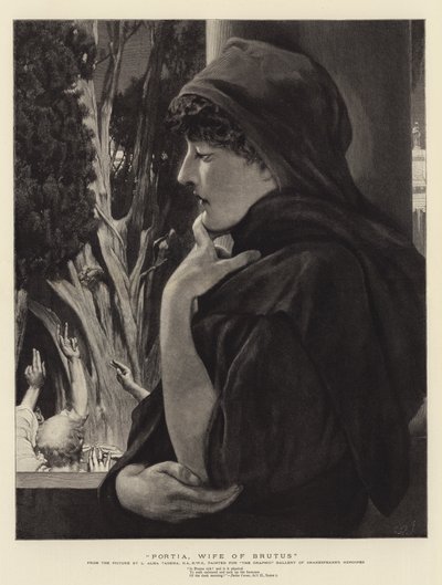 Portia, vrouw van Brutus door Lawrence Alma Tadema